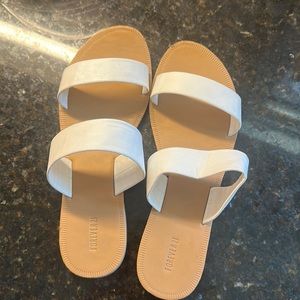 White sandals